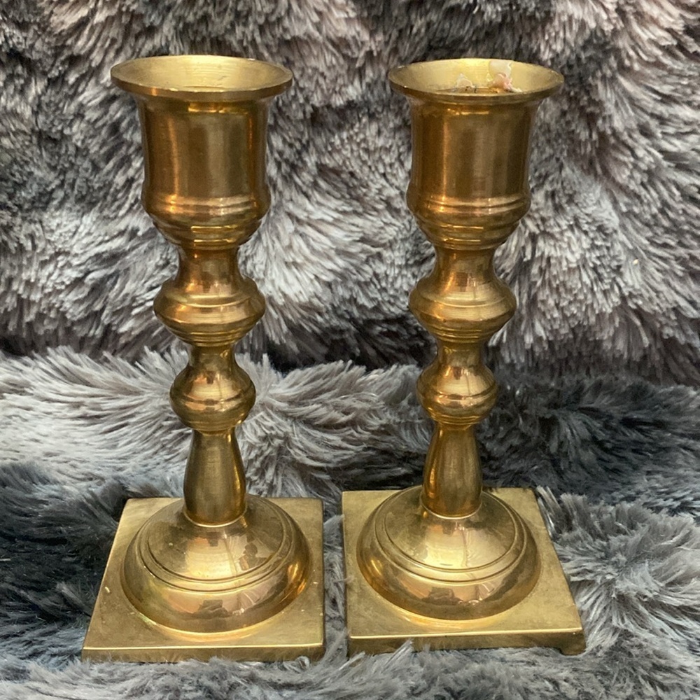 NIB Vintage Brass Candlestick 5” Candle Holders - Picture 6 of 16